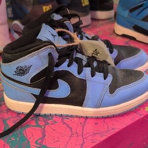 Air Jordan Kids' Black and Blue Sneakers